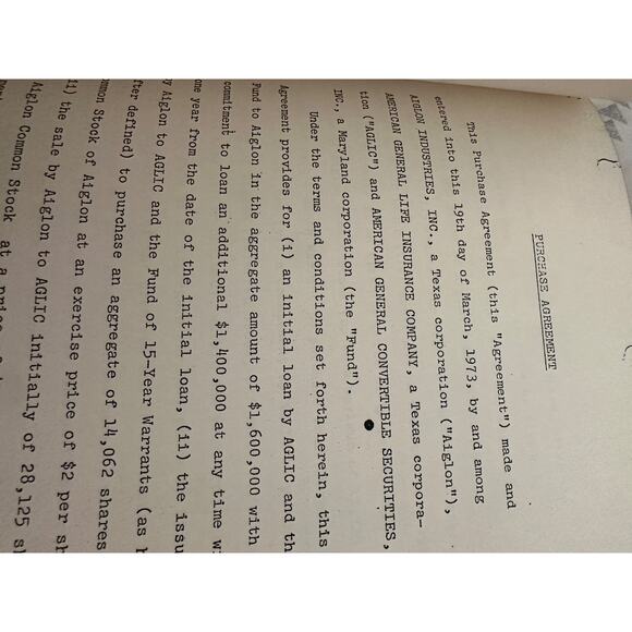 Aiglon Industries, Inc ET AL chapter XI Arrangement Proceedings NOS 76-HS-494, - Picture 7 of 13